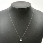 Pt900ペンダントトップ+Pt850 チェーンネックレス 0.15ct 0.10ct 買8700