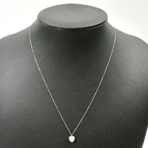 Pt900ペンダントトップ+Pt850 チェーンネックレス 0.15ct 0.10ct 買8700