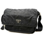 プラダ テスート ナイロン ショルダーバッグ ブラック系 レディース トラベルバッグ B7555 PREDA