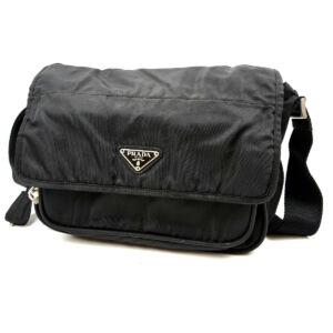 プラダ テスート ナイロン ショルダーバッグ ブラック系 レディース トラベルバッグ B7555 PREDA