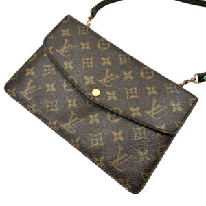 LV ルイヴィトン モノグラム ドゥーブルラバ M51815 844 ショルダーバッグ ブラウン系 ヴィンテージ ダブルフェイス LOUIS VUITTON 買6000