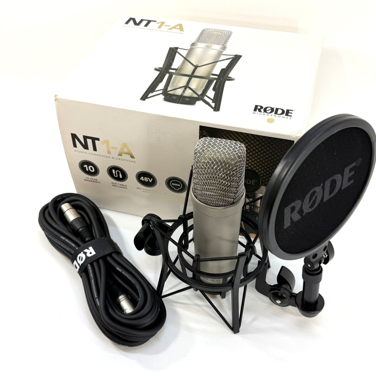 【美品・配信セット】RODE NT1-A コンデンサーマイク＋マイクスタンド一式 RODE NT1-A コンデンサーマイク セット - メルカリ