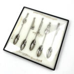 ミキモト パール付き スプーン5本セット 音楽 真珠 シルバーカラー 楽器 食器 カトラリー MIKIMOTO 買1000