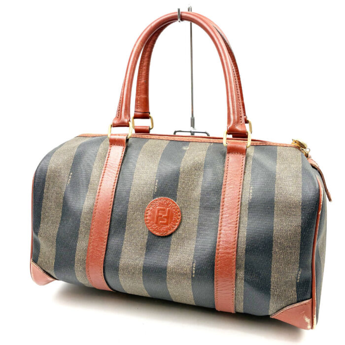 フェンディ ペカン ミニボストンバッグ ツートンカラー ハンドバッグ 旅行鞄 ヴィンテージ アンティーク FENDI 買8000