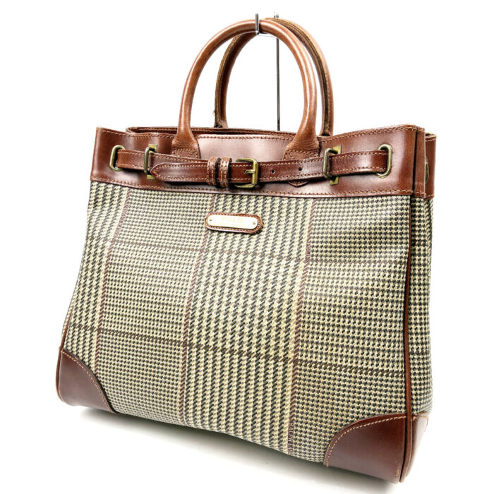 ポロ ラルフローレン トートバッグ ブラウン系 レザー 鞄 かばん メンズ ハンドバッグ ヴィンテージ POLO RALPH LAUREN 買3000