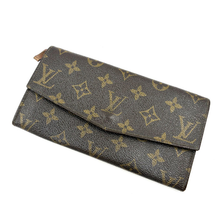 LV ルイヴィトン モノグラム 旧ポシェットポルトモネクレディ M61724 851 折りたたみ財布 長財布 ヴィンテージ LOUIS VUITTON
