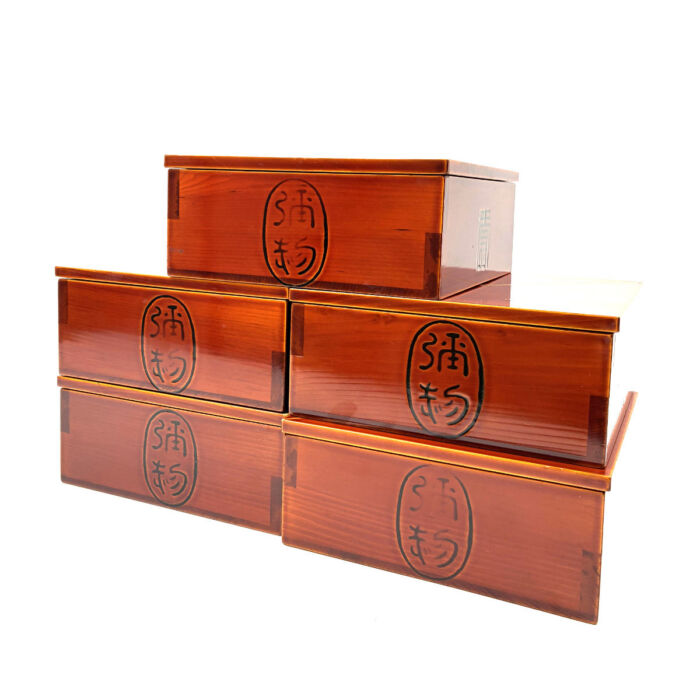 飛騨 春慶塗 重箱 5箱セット 伝統工芸品 食器 漆器 買3750