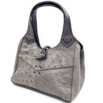 sanpo サンポー 三宝 オーストリッチ レザー ハンドバッグ