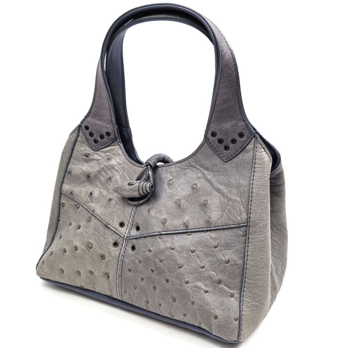 sanpo サンポー 三宝 オーストリッチ レザー ハンドバッグ