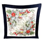 クリスチャン・ディオール 花柄 スカーフ ネイビー系×ホワイト系 レディース 服飾小物 スカーフ Christian Dior 買1000