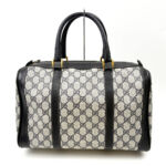 オールドグッチ GG柄 ハンドバッグ ネイビー系 ミニボストンバッグ レディース 鞄 かばん ヴィンテージ GUCCI 買3000