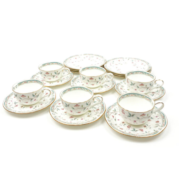 ノリタケ カップ＆ソーサー 6客 小皿6枚 花更紗 花柄 ティーカップ コーヒーカップ 金彩 食器 茶器 皿 Noritake