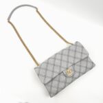 シャネル ビコローレ カラーステッチ マトラッセ チェーンショルダーバッグ クラッチ 19番台 ヴィンテージ風 鞄 CHANEL