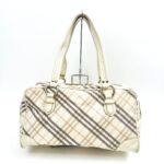 バーバリー ブルーレーベル ノバチェック ハンドバッグ アイボリー系 ミニボストンバッグ レディース BURBERRY BLUE LABEL 買3000