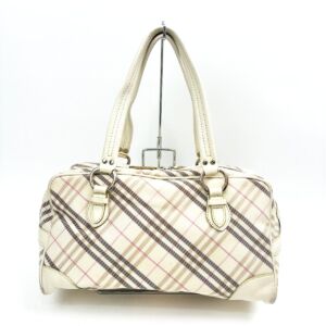 バーバリー ブルーレーベル ノバチェック ハンドバッグ アイボリー系 ミニボストンバッグ レディース BURBERRY BLUE LABEL 買3000