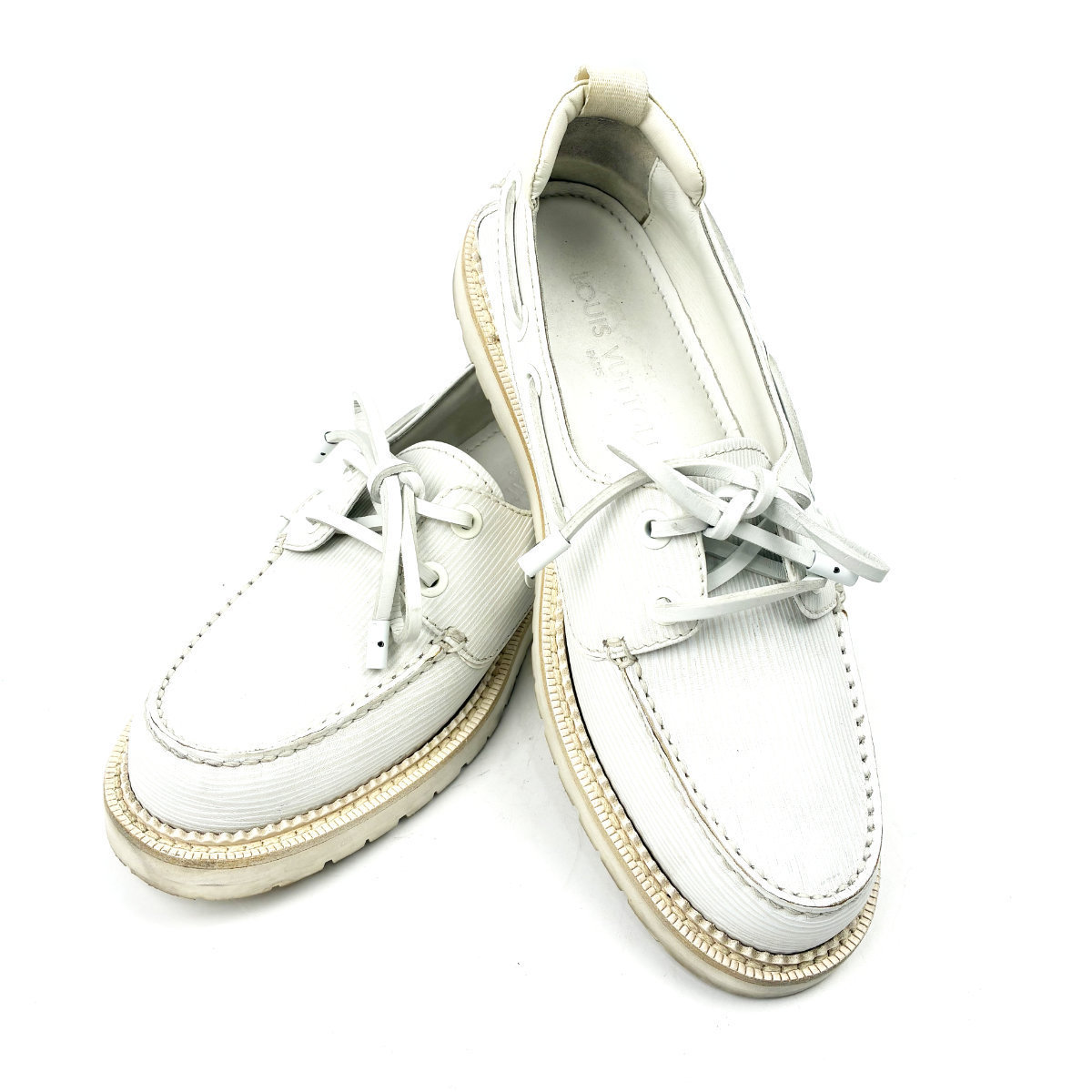 LOUIS VUITTON ルイヴィトン エピ デッキシューズ FA1122 LV ルイヴィトン/エピ/ローカットスニーカー/FA1122 6 1/2/ホワイト系