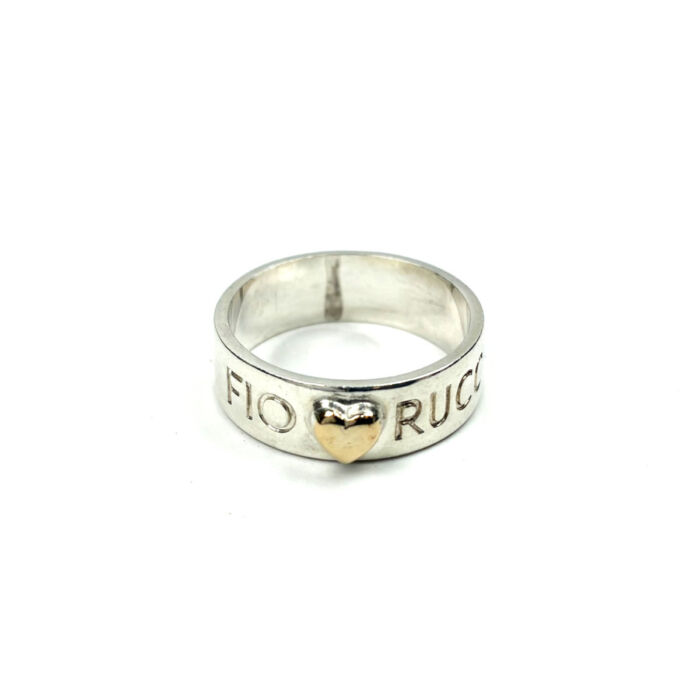 フィオルッチ K18SV925 デザインリング ハートモチーフ シルバーカラー レディース アクセサリー 指輪 FIORUCCI