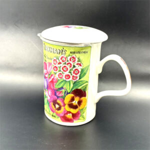 ロイカーカム マグカップ 1客 茶こし付き 食器 コップ 花柄 ボーンチャイナ 茶器 湯呑 ティーカップ ROY KIRKHAM 買500