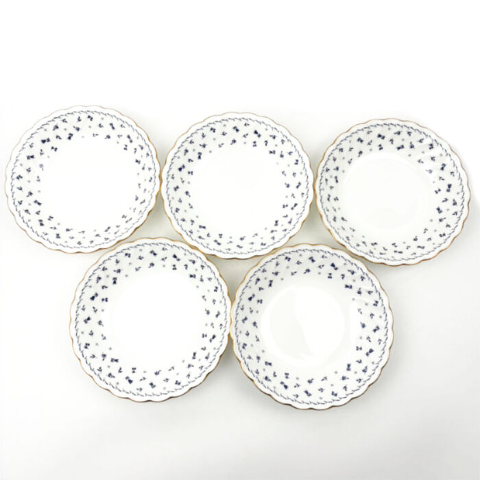 ノリタケ スタジオコレクション 5枚 植物柄 花柄 ホワイト系 ボーンチャイナ 食器 皿 深皿 Noritake