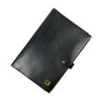 ダンヒル 手帳型 二つ折り財布 ブラック系 メンズ ウォレット レザー 札入れ カード入れ ロゴ付き dunhill 買2000
