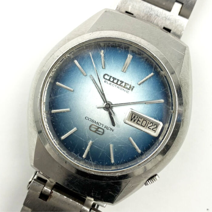 シチズン コスモトロン メンズ腕時計 7804 4-790715 Y クォーツ QZ 純正ブレスレット ステンレス SS 不動 COSMOTRON CITIZEN