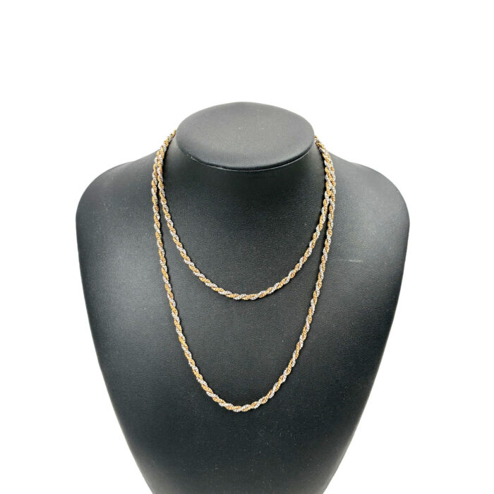 Pt900 K18 ロングネックレス プラチナ ゴールド レディース アクセサリー 首飾り 買440000