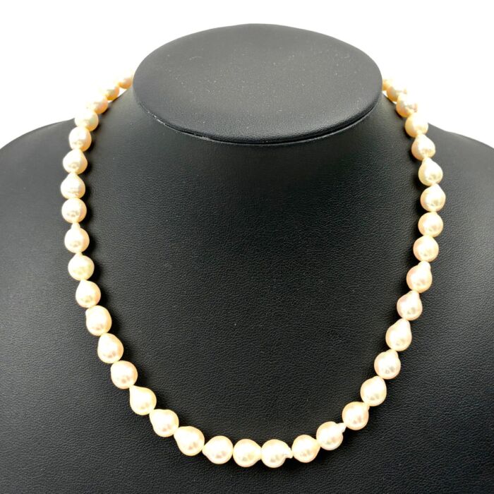 田崎真珠 SV金具 バロックパールネックレス パール経約 7.2mm～7.7mm レディース 冠婚葬祭 アクセサリー SILVER TASAKI 買7000