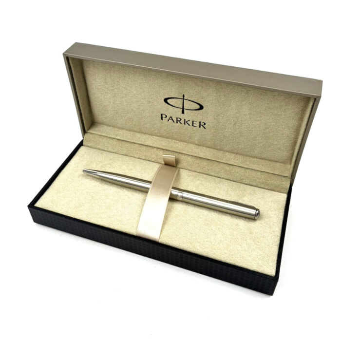 パーカー ツイスト式ボールペン 黒インク シルバーカラー 筆記〇 文具 文房具 筆記 筆記用具 PARKER 買1000