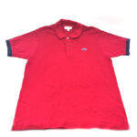 ラコステ 襟付き Tシャツ レッド系 メンズ 衣服 半袖 衣類 夏物 FR4 us M 綿100％ ウール LACOSTE