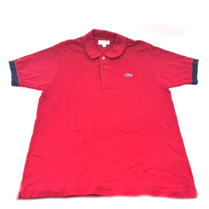 ラコステ 襟付き Tシャツ レッド系 メンズ 衣服 半袖 衣類 夏物 FR4 us M 綿100％ ウール LACOSTE