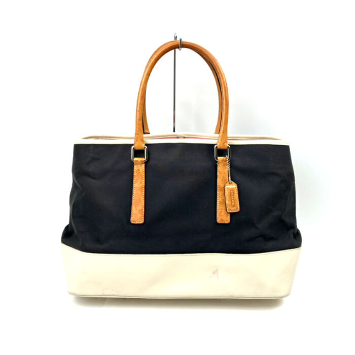 コーチ バイカラー トートバッグ 7770 レディース ハンドバッグ 鞄 かばん レザー ハンドル 大容量 COACH