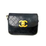 シャネル ラムスキン ビコローレ デカココ チェーンショルダーバッグ キルティング ヴィンテージ レディース ジャンク CHANEL 買60000