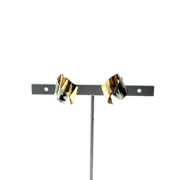 Pt850K18 バイカラー クリップ式イヤリング 約3.0g ゴールド 750 プラチナ レディース アクセサリー 耳飾り 買45000