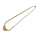 クリスチャン・ディオール ラインストーントップ スネークチェーン ネックレス 約12.9g レディース アクセサリー Christian Dior
