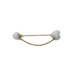 スワロフスキー ラインストーン ブローチ 約10.0g ゴールドカラー めっき GP レディース アクセサリー 胸飾り SWAROVSKI