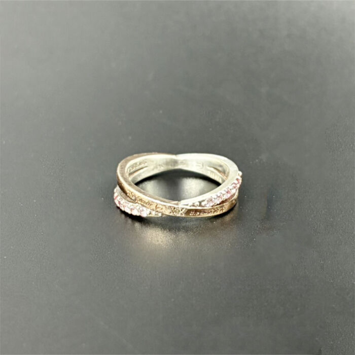 SILVER ザ キス デザインリング 約2.9g シルバー SV Ag レディース アクセサリー 指輪 装飾品 イニシャル刻印有り THE KISS 買500