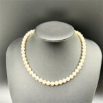 SV金具 シングル パールネックレス パール径約7.5～8.0mm シルバー SILVER レディース アクセサリー 真珠 首飾り 装飾品 買3000