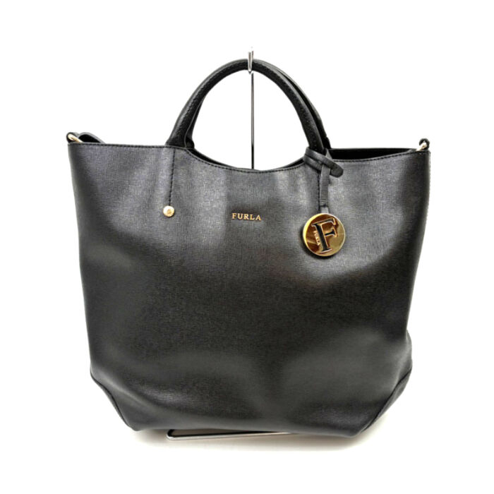 フルラ ハンドバッグ ブラック系 レディース 鞄 かばん ショルダー 2WAY レザー 皮革製 GENUINE LEATHER ファッション FURLA 買1500