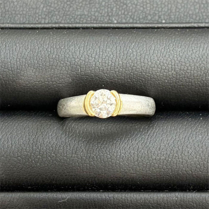 K18 Pt900 ダイヤリング D0.705ct 買53000