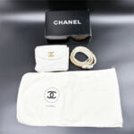 シャネル ビコローレ ウエストポーチ ホワイト系 レザー ココマーク ターンロック ベルト 鞄 かばん ヴィンテージ CHANEL 買20000