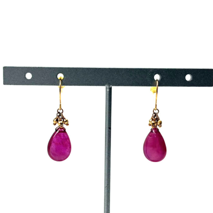 K18 ルビー フープピアス 約2g ゴールド 金 GOLD レディース アクセサリー ファッション 装飾品 耳飾り カラーストーン 買3000