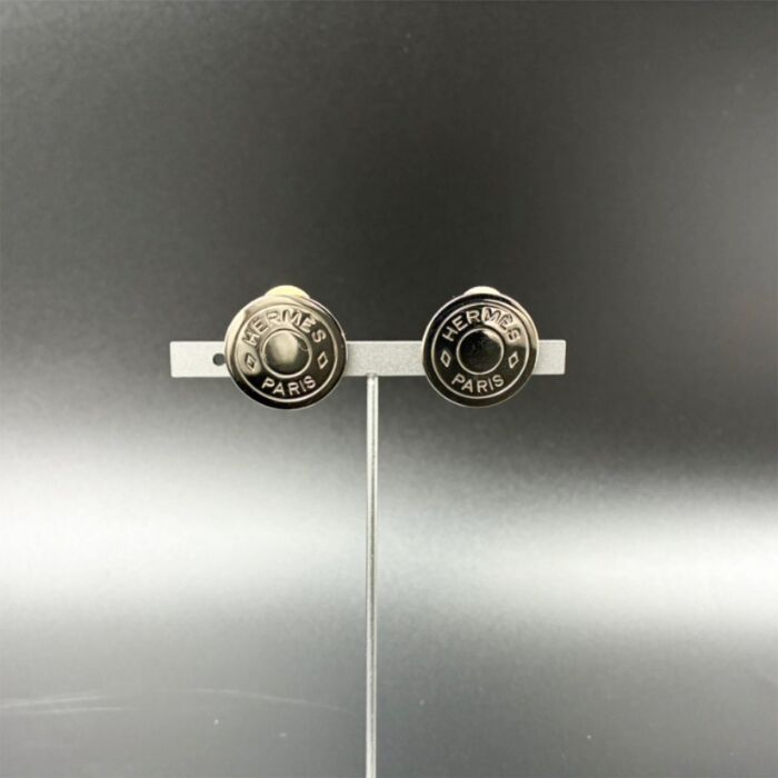エルメス セリエ クリップ式イヤリング 約7.6g シルバーカラー レディース アクセサリー 耳飾り 服飾小物 装飾品 HERMES 買4000