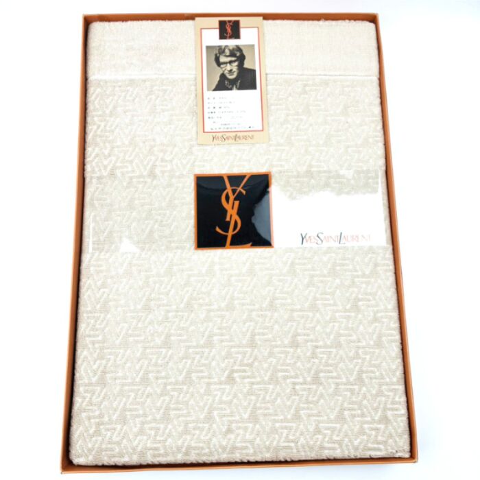 イヴ・サンローラン タオルシーツ 綿100％コットン 寝具 ギフト YSL YVES SAINT LAURENT 買200