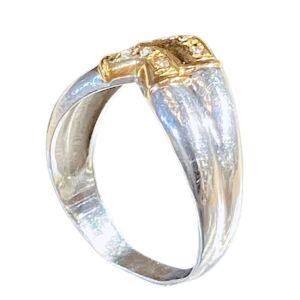 PT900_K18 金プラチナコンビリング 指輪 24000円
