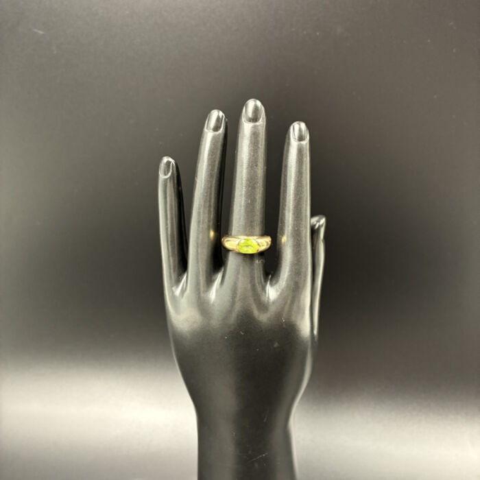 K18 石付き 甲丸リング 約7.9g イエローゴールド GOLD 750 レディース アクセサリー 指輪 装飾 カラーストーン 買100000