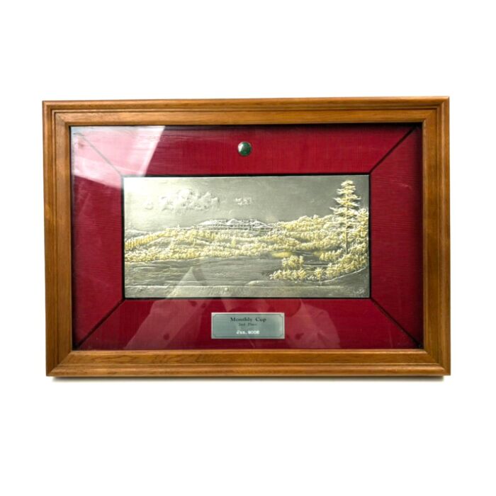 長谷川 和幸 作 彫金画 Monthly Cup 2nd Place Jun.2005 インテリア 絵画 飾り 美術品 アート 額縁入り ヴィンテージ 買2000
