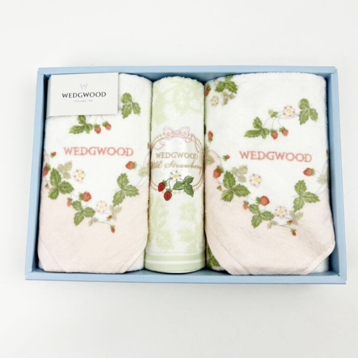 ウェッジウッド タオルセット ワイルドストロベリー レディース フェイスタオル×2+ウォッシュタオル WEDGWOOD 買500