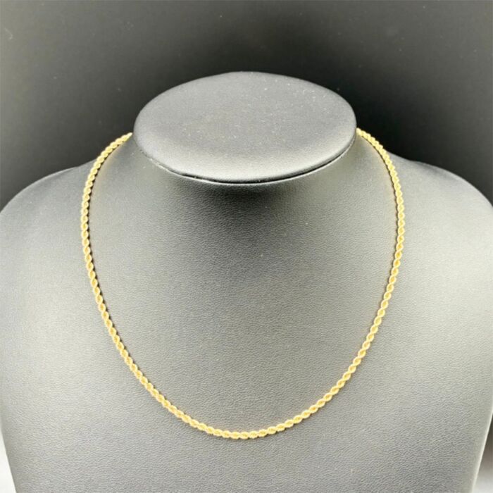 K18 ねじれチェーンネックレス 約4.2g イエローゴールド 750 GOLD レディース アクセサリー 首飾り 買65000