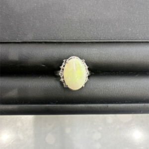 Pt900 ホワイトオパール リング 買55000