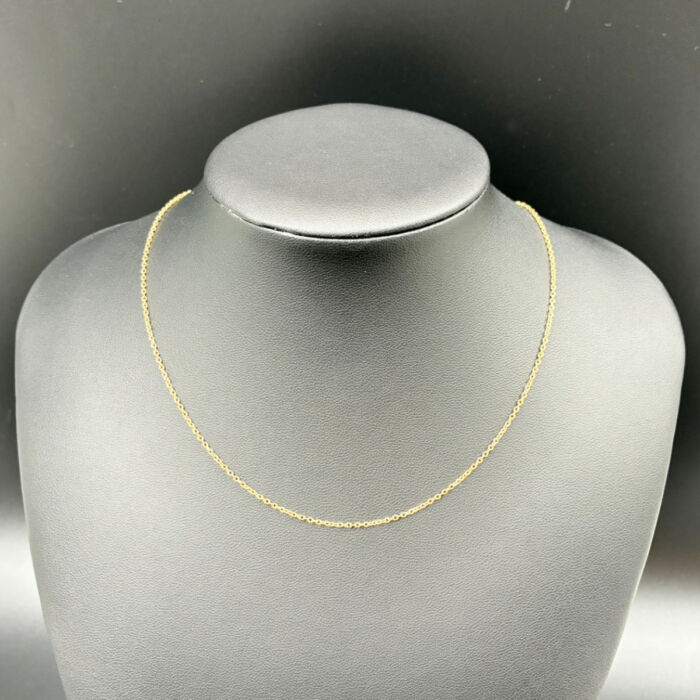 K18 あずきチェーンネックレス 約2.2g イエローゴールド 750 GOLD レディース アクセサリー 首飾り 買10000
